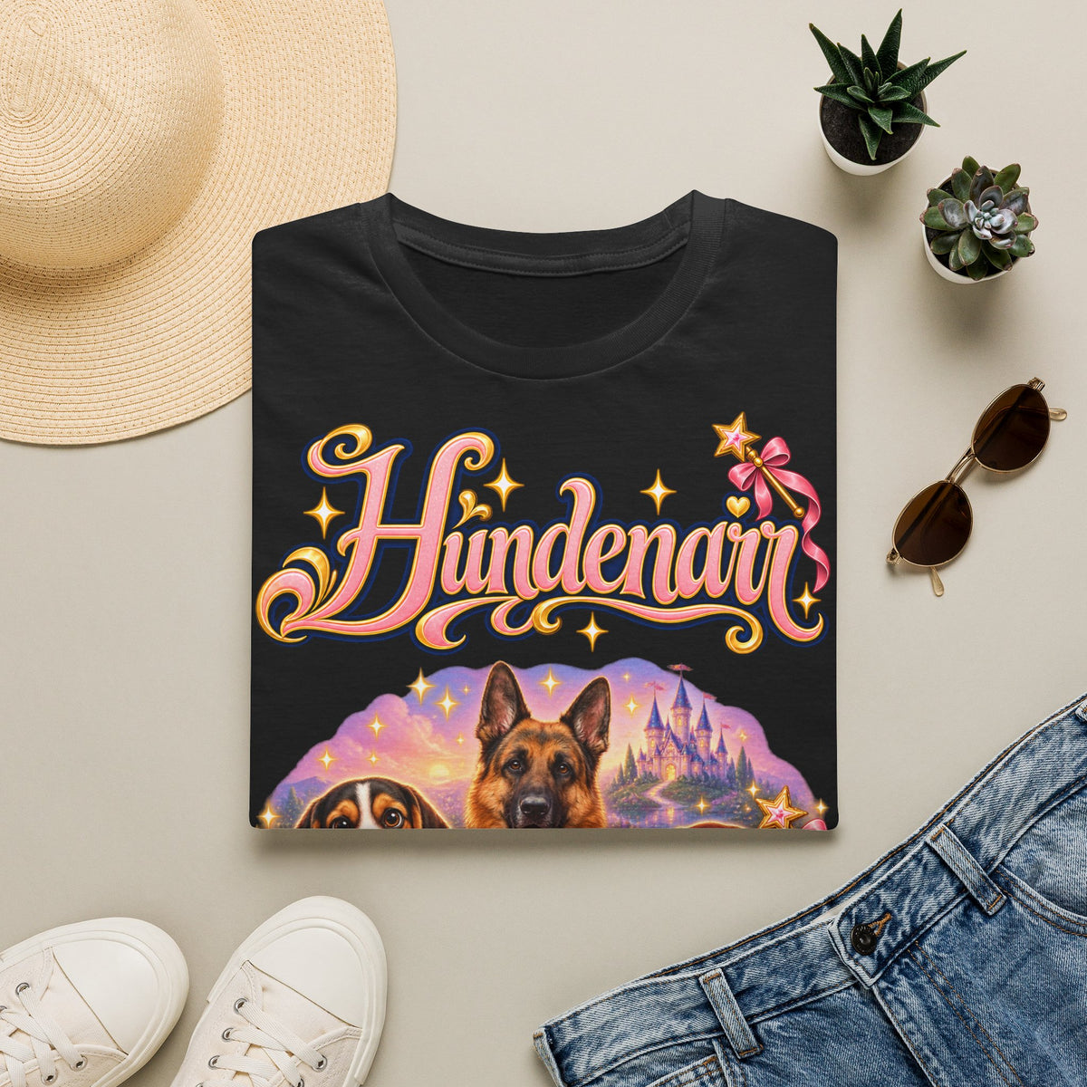 Personalisiertes T-Shirt mit Hunden – Hundenarr Märchenschloss – Foto 14