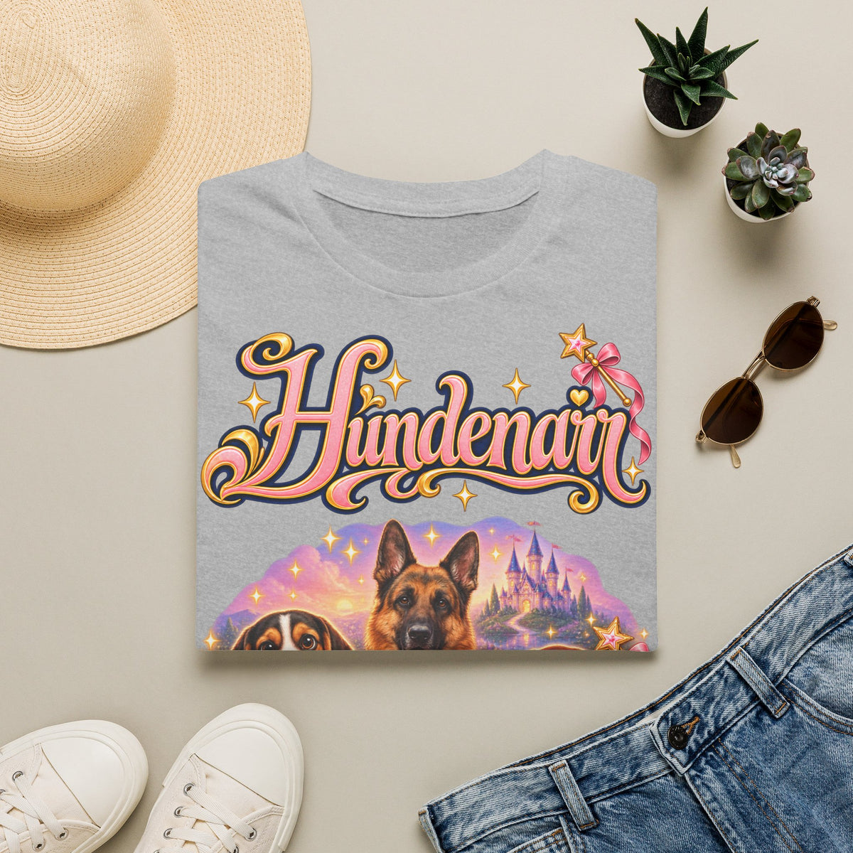 Personalisiertes T-Shirt mit Hunden – Hundenarr Märchenschloss – Foto 8