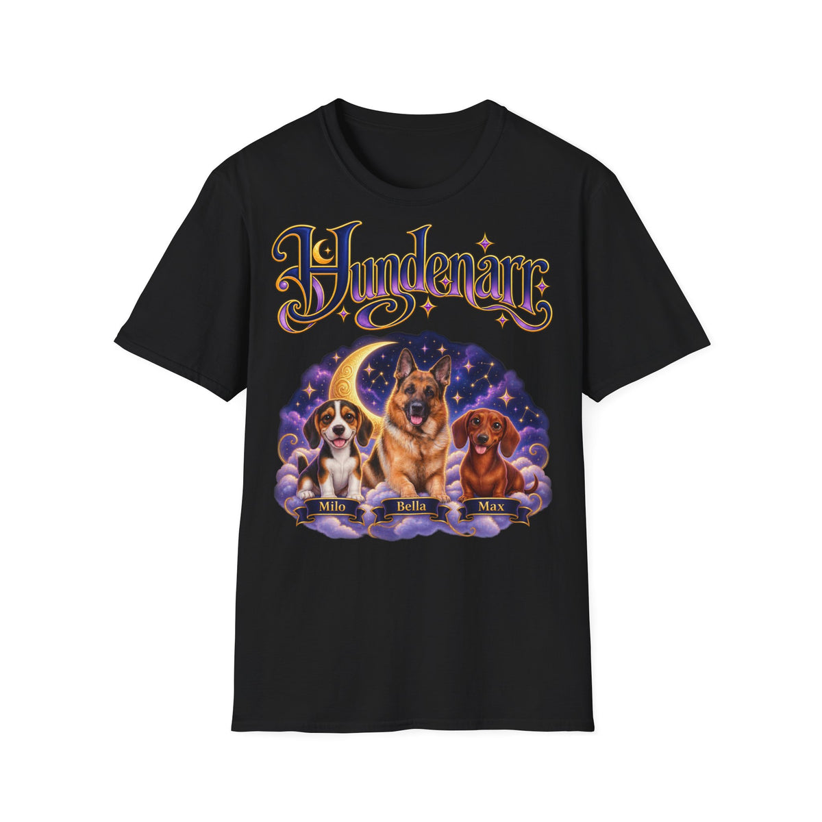 Personalisiertes T-Shirt mit Hunden – Hundenarr Sternenhimmel – Foto 13