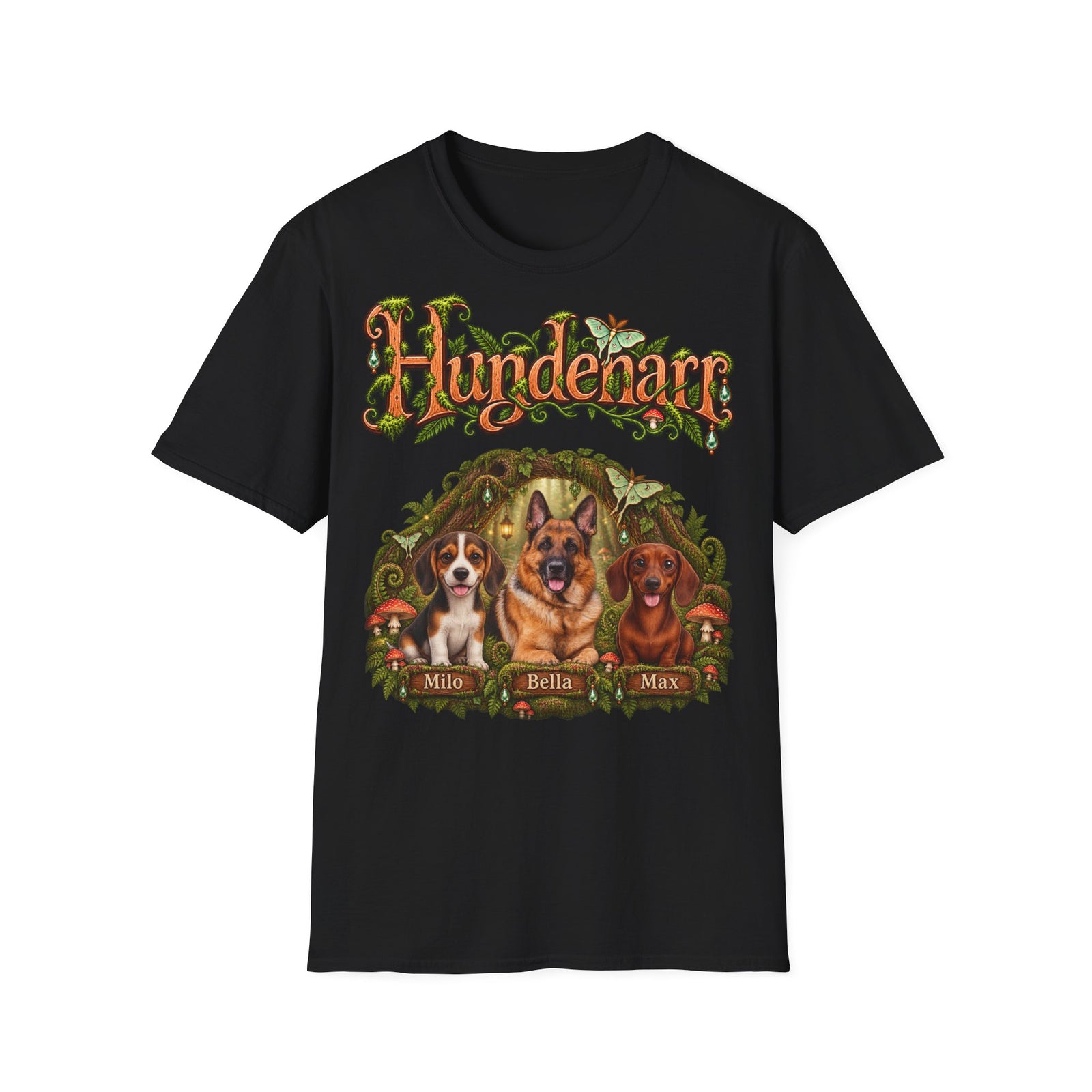 Personalisiertes T-Shirt mit Hunden – Hundenarr im Zauberwald – Foto 13