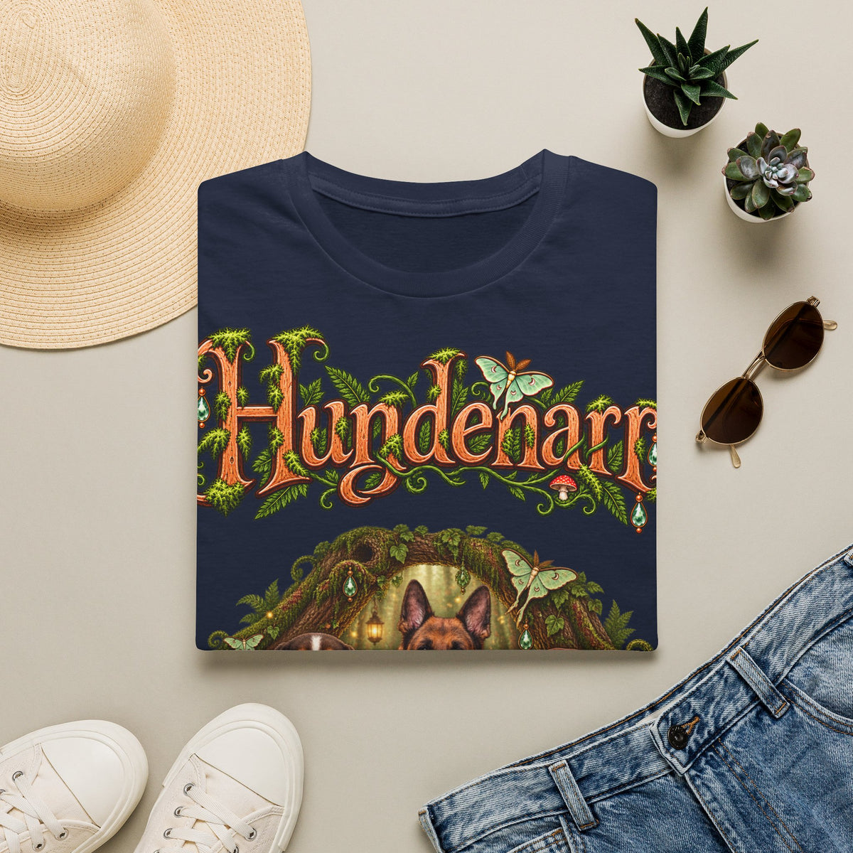 Personalisiertes T-Shirt mit Hunden – Hundenarr im Zauberwald – Foto 2