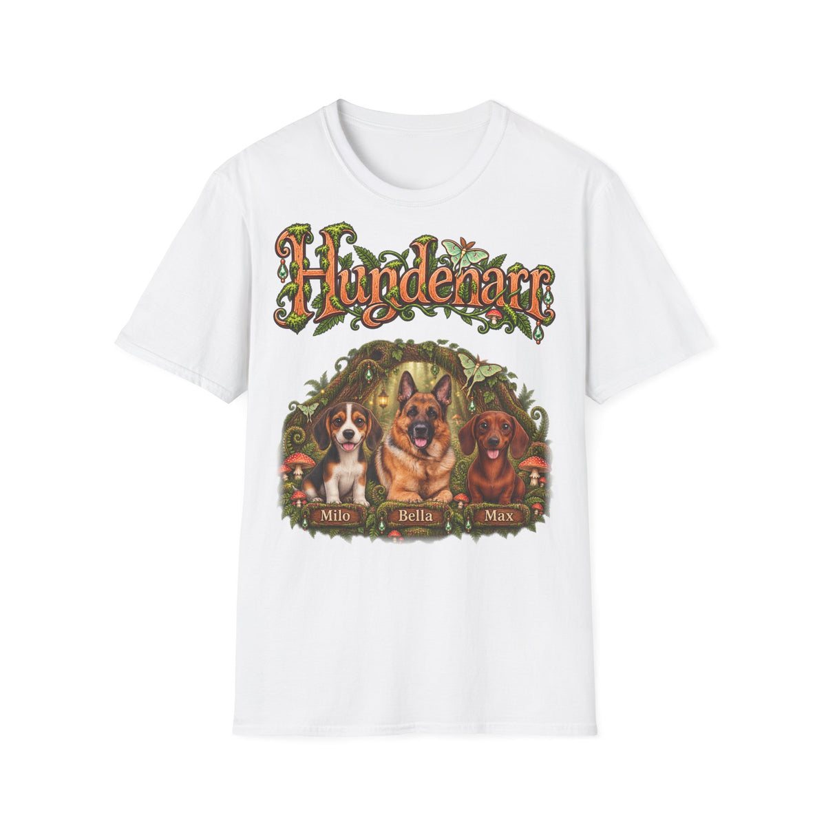 Personalisiertes T-Shirt mit Hunden – Hundenarr im Zauberwald – Foto 10