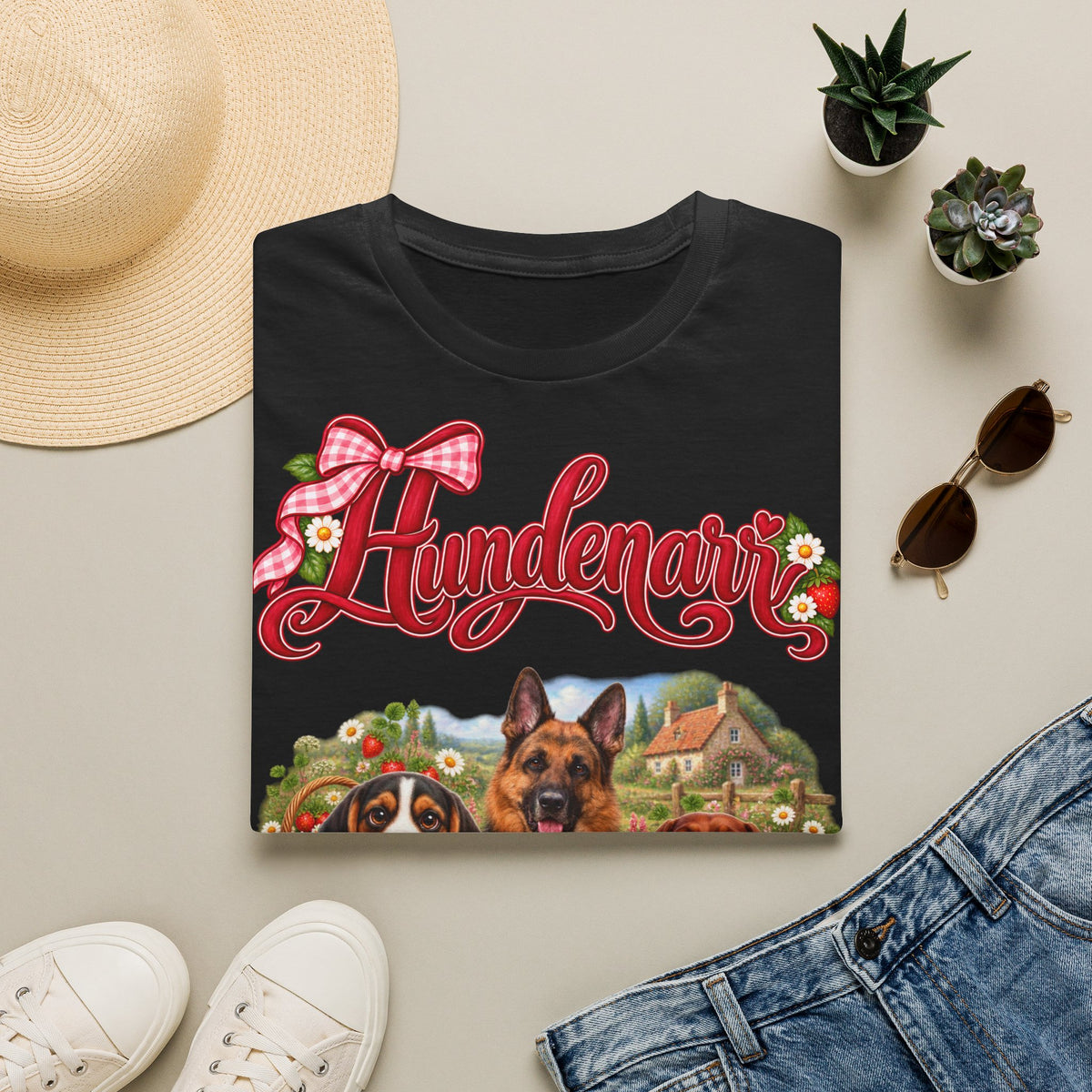 Personalisiertes T-Shirt – Hundenarr Erdbeer-Picknick – Foto 14