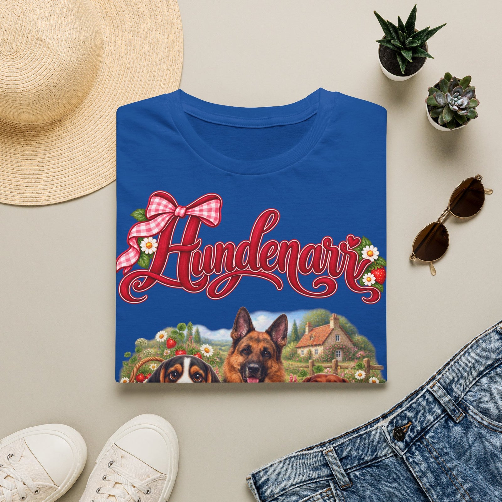 Personalisiertes T-Shirt – Hundenarr Erdbeer-Picknick – Foto 5