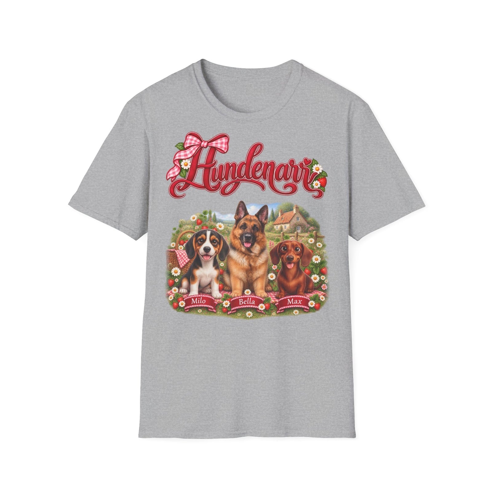 Personalisiertes T-Shirt – Hundenarr Erdbeer-Picknick – Foto 7