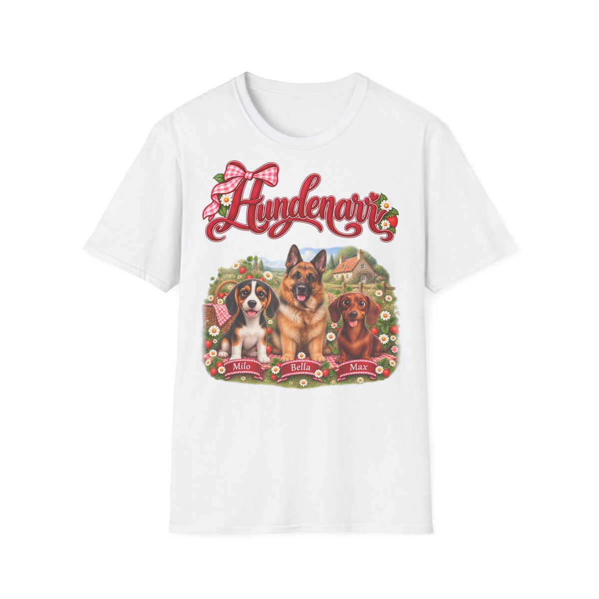 Personalisiertes T-Shirt – Hundenarr Erdbeer-Picknick – Foto 10