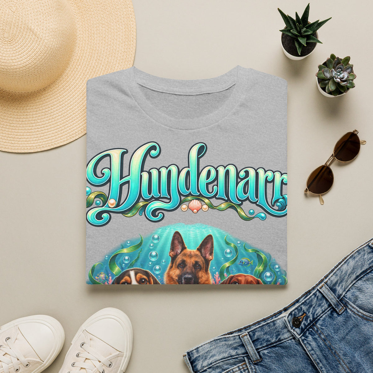 Personalisiertes T-Shirt mit Hunden – Hundenarr Unterwasserwelt – Foto 8