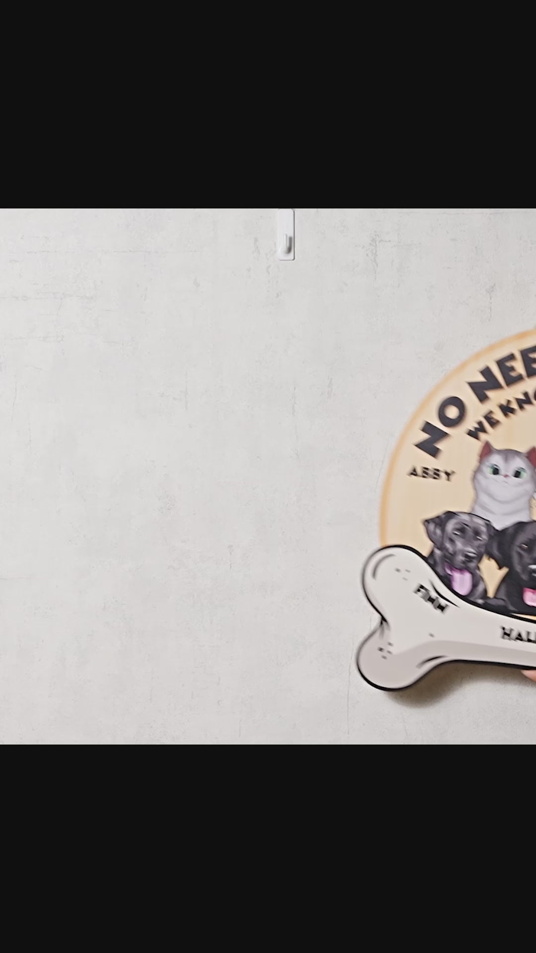 Personalized Keep Door Closed Door Sign - Entrance Decoration - Pets Wooden Sign - Up to 6 Pets