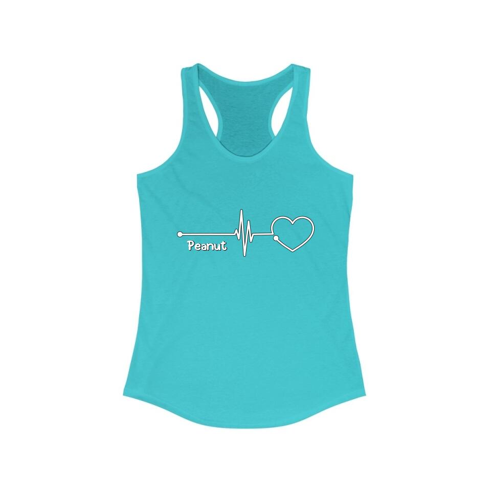 Personalized Heartbeat Tank Top - Dog or Cat Custom Tank Top