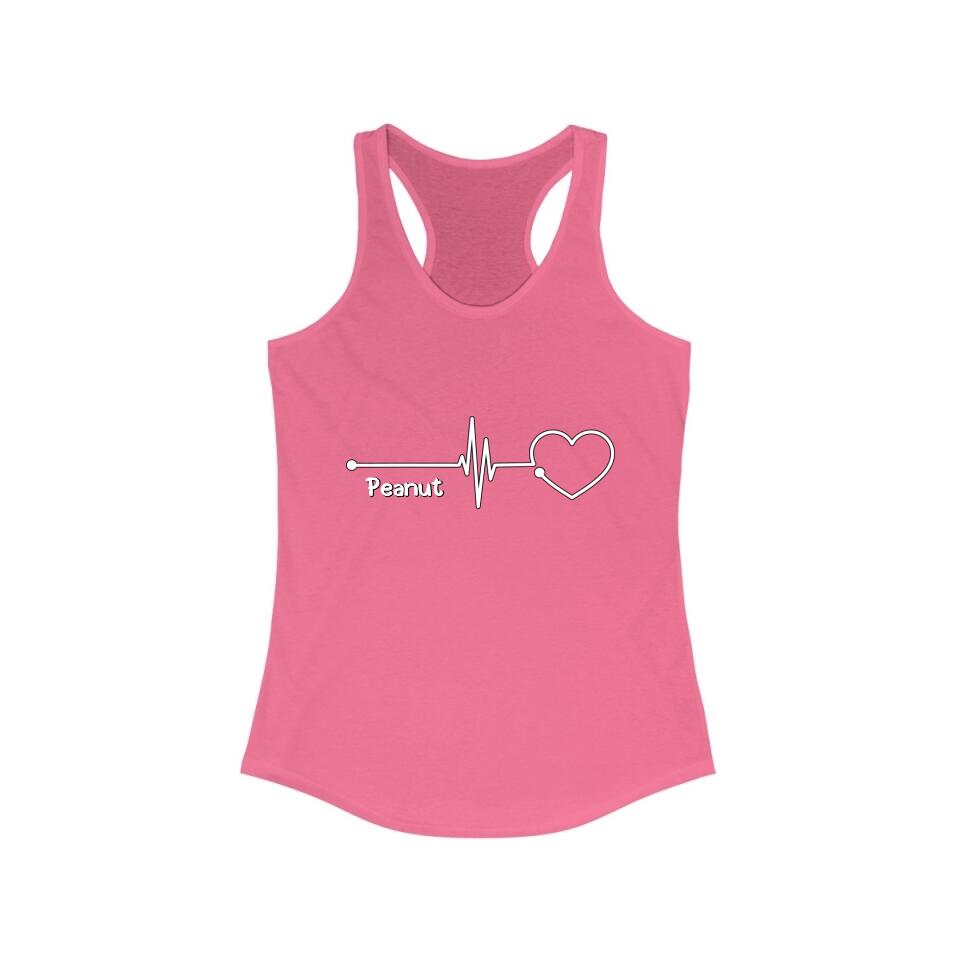 Personalized Heartbeat Tank Top - Dog or Cat Custom Tank Top